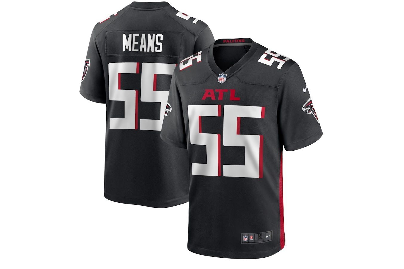 Men Atlanta Falcons #55 Steven Means Nike Black Game NFL Jersey->atlanta falcons->NFL Jersey